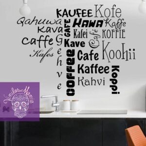 Café en varios idiomas