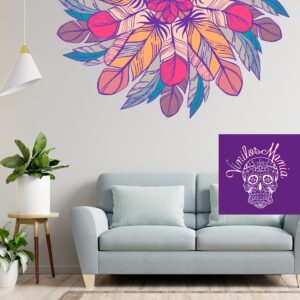 Plumas de colores