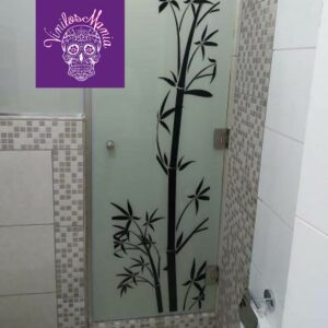 Shower Door Baño – Empavonado ramas