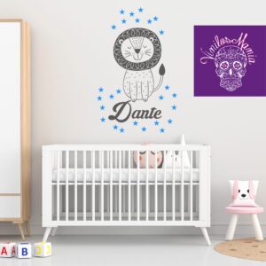 León infantil con nombre